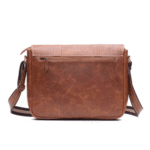 Men's Vintage Tan oiled leather Satchel Bag - Image 2