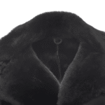 Melissa Black suede shearling coat with belt - Image 2