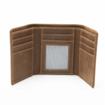 Brown tri-fold Leather wallet - Image 3