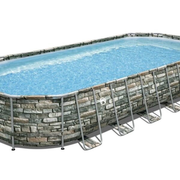 Coleman Power Steel 26’ x 12’ x 52” Oval Above Ground Pool Set