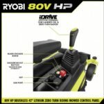RYOBI 80V HP Brushless 42 in. Battery Electric Cordless Zero Turn Riding Mower Batteries and Charger 80V Batteries 40V - Image 7