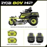 RYOBI 80V HP Brushless 42 in. Battery Electric Cordless Zero Turn Riding Mower Batteries and Charger 80V Batteries 40V - Image 3