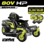 RYOBI 80V HP Brushless 42 in. Battery Electric Cordless Zero Turn Riding Mower Batteries and Charger 80V Batteries 40V - Image 2